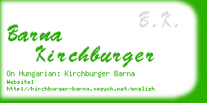 barna kirchburger business card